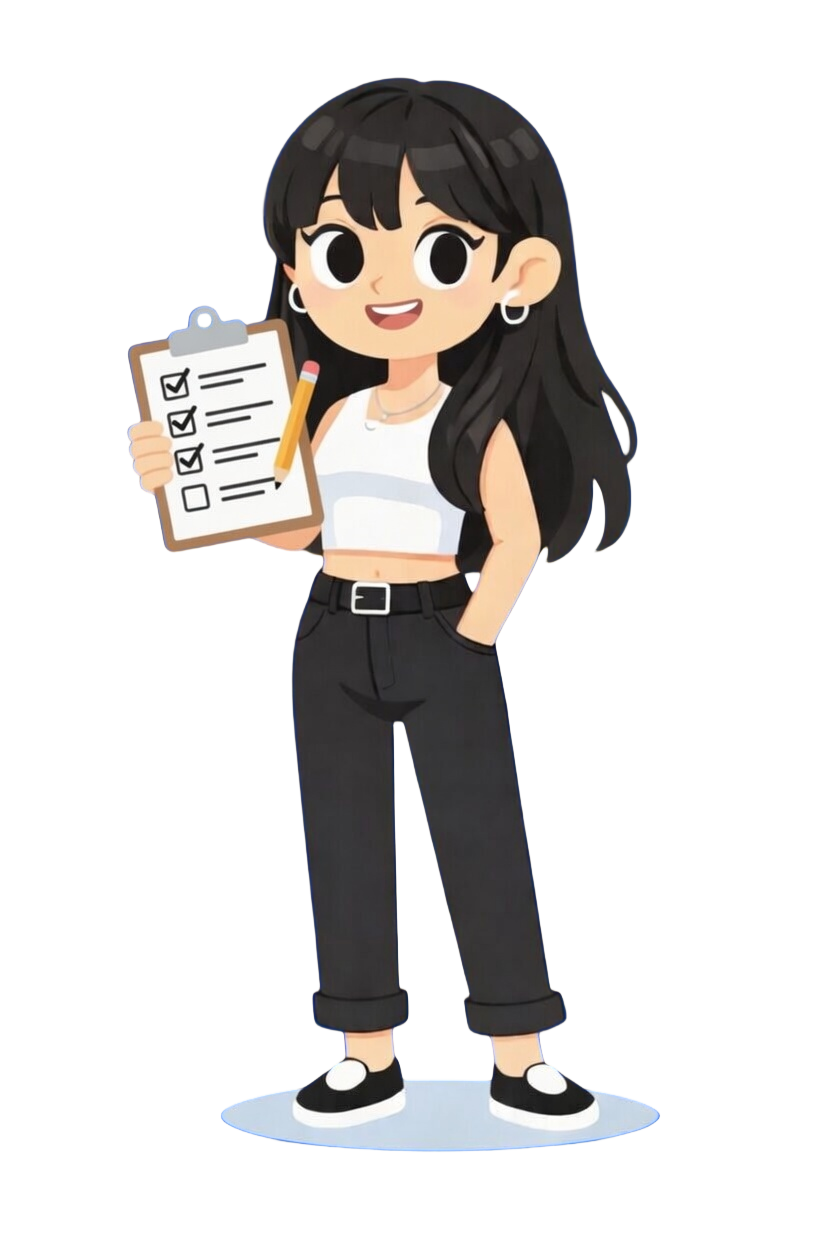 Jackie with checklist